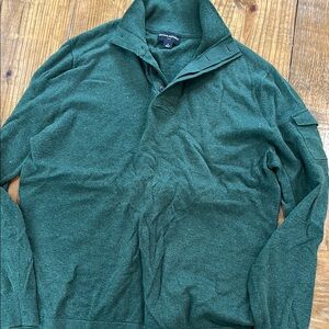 Banana Republic Green Zip Up Sweater